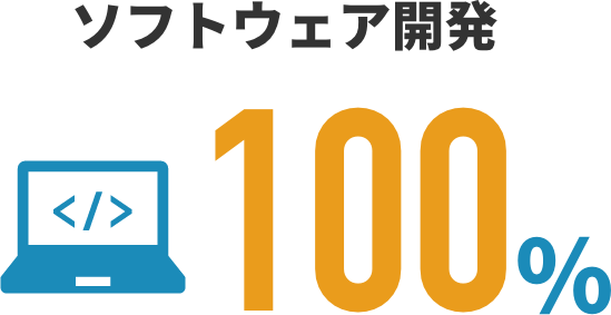 ソフトウェア開発:100%